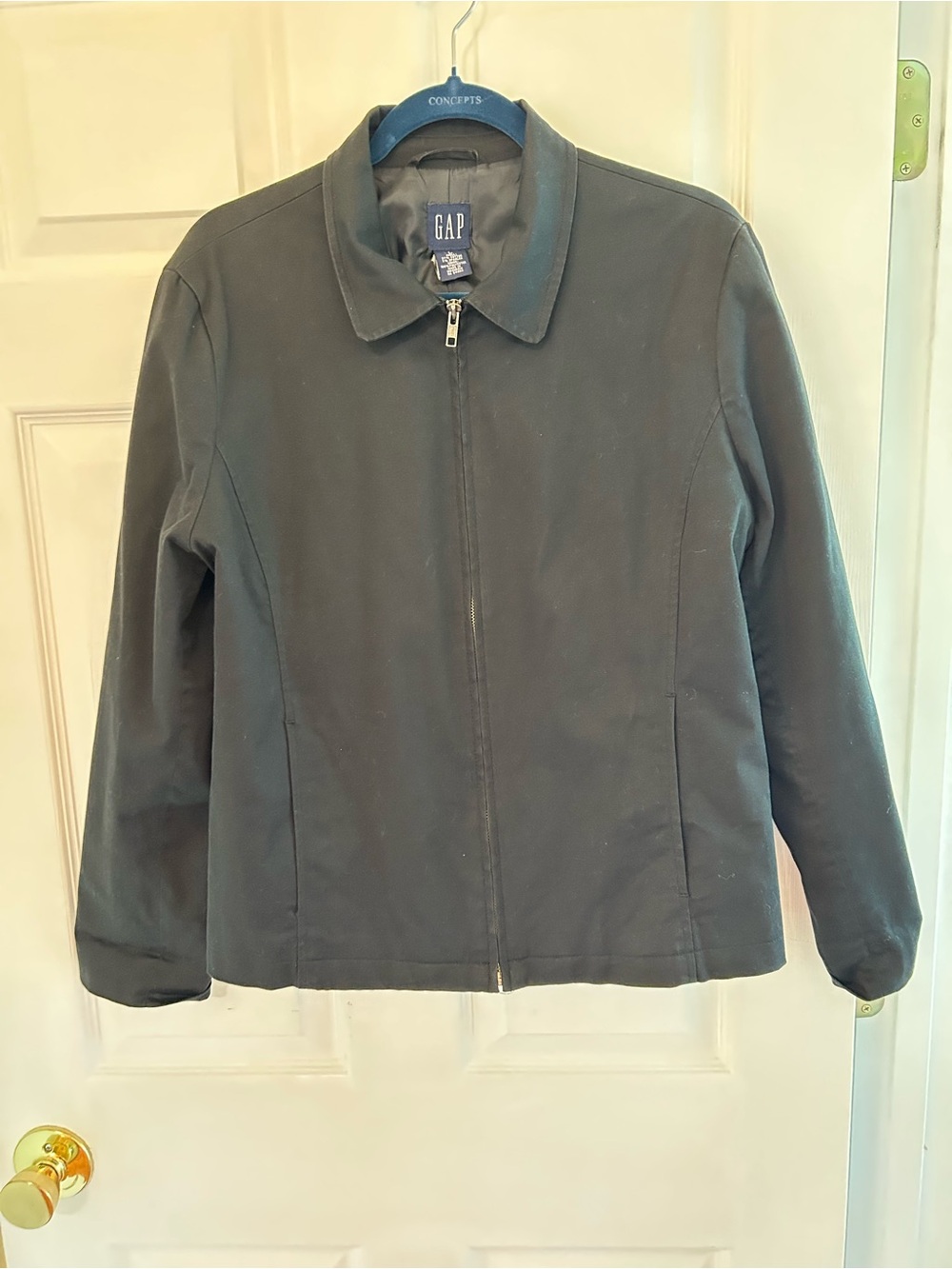 GAP Women's Black Zip-Front Utility Jacket
